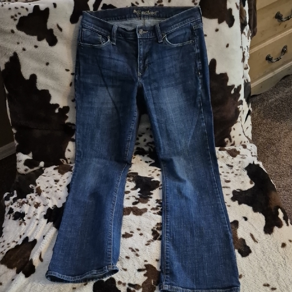 Old Navy Blue Boot Cut Jeans Medium-Dark Wash